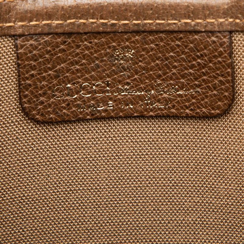 Gucci GG Supreme Sherry Line Tote Bag Shoulder Bag 001080494 Beige Brown PVC