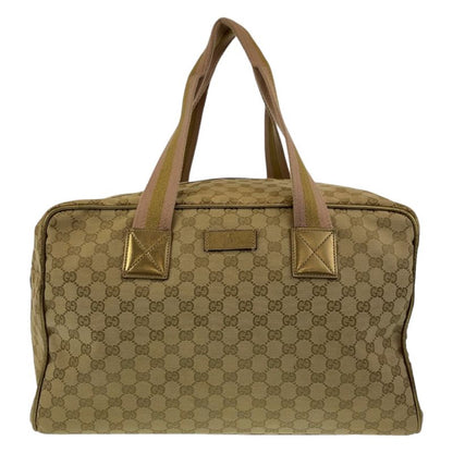 Gucci Sherry Line Beige Multicolor GG Canvas 153240 Boston Bag Unisex Men's