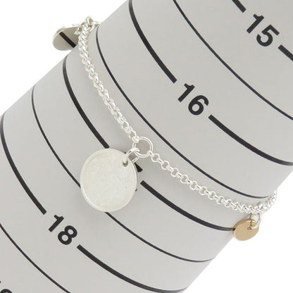 Hermes Bracelet Ex Libris PM Silver 925 18k Pink Gold Silver X Pink Gold St