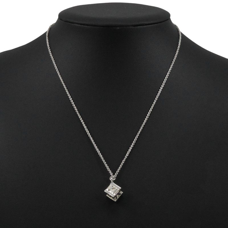 Tiffany & Co Atlas Cube 925 Silver Ladies 7.0g Necklace