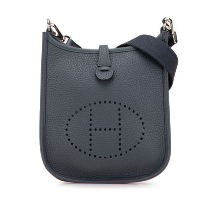 Hermes Evelyn TPM Crossbody Shoulder Bag Grimisty Grey Silver Hardware Taurillon