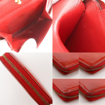 Louis Vuitton Blume Round Zipper M91151 Monogram Vernis Rouge Red Bj0041 Ladies