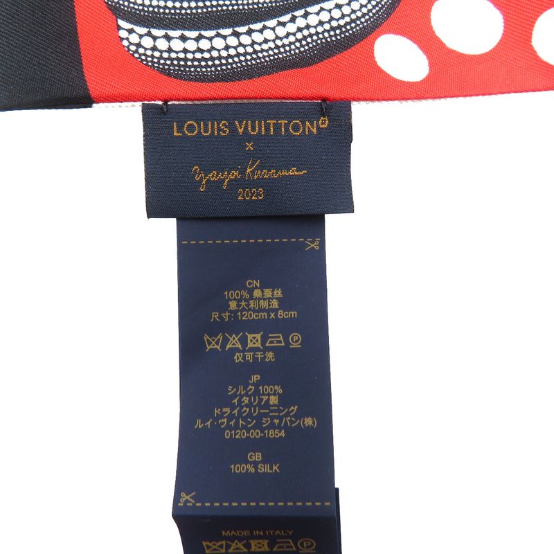 Louis Vuitton LV X YK Bandeau Infinity Dot Yayoi Kusama Silk Red White Black