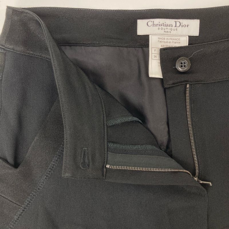 Christian DIOR 4a12044130 Black Acetate Pants 36
