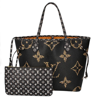 Louis Vuitton Neverfull MM M44676 Monogram Jungle Women's Tote Bag Brown Orange