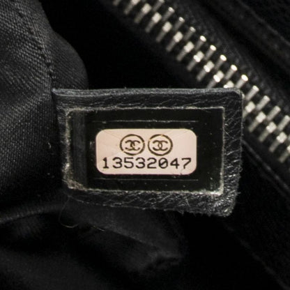 Chanel Coco Mark Chain Tote Black Matelasse Caviar Leather A