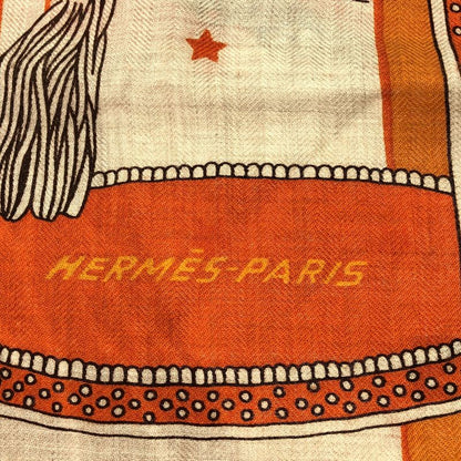Hermes | 140 Selle De Dignitaire Bandana Cashmere Silk High Official's Saddle