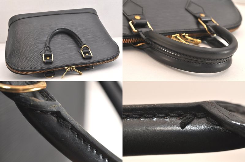 Louis Vuitton Epi Alma PM Handbag Black M40302 LV 2956n