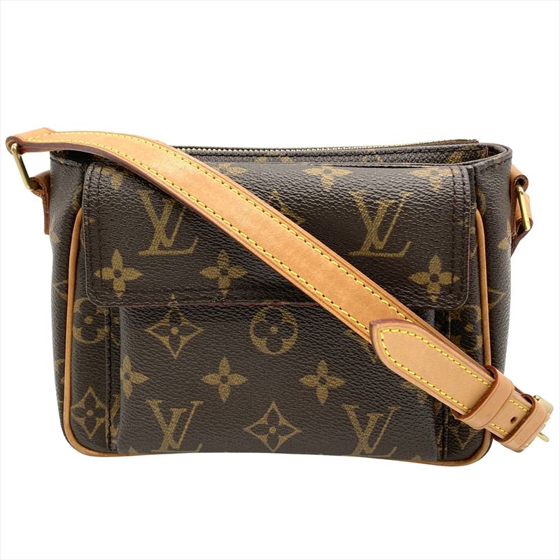 Louis Vuitton Viva Cité PM Shoulder Bag Monogram Canvas M51165 Brown Gold