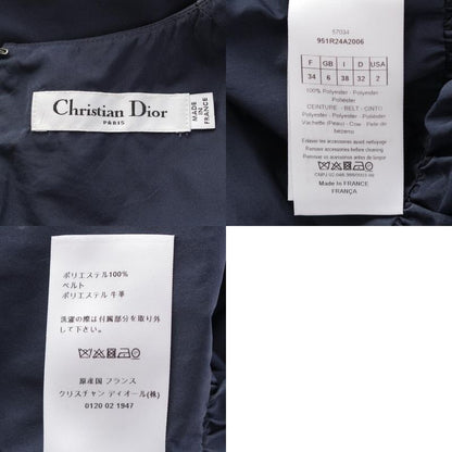 Christian Dior 19 Years Flared Sleeveless Dress With Belt Dress 951r24a2006