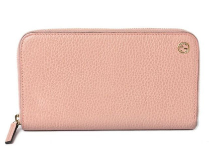 Gucci Wallet Gucci Long Wallet Petit Marmont Leather Light Pink Round Zipper