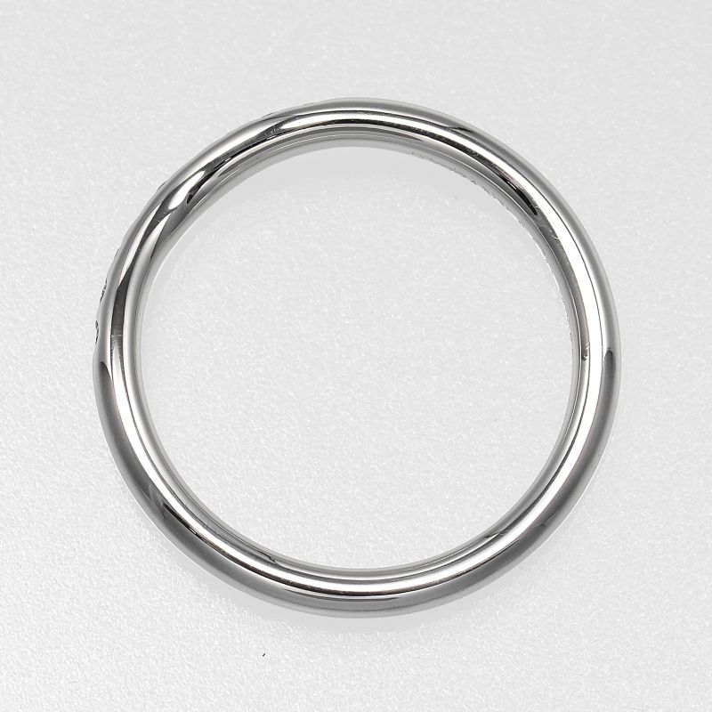 Tiffany & Co Curved Band 2mm (0.08in) Model Pt950platinum X 9P Diamonds #6.5