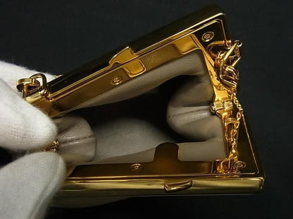 Fendi Nano First Leather 2WAY Crossbody Pouch Bag Charm Gray Fm7201