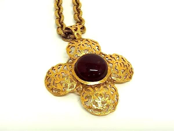 Chanel Coco Mark 2 5 Gripore Necklace Pendant Accessory Ladies Gold