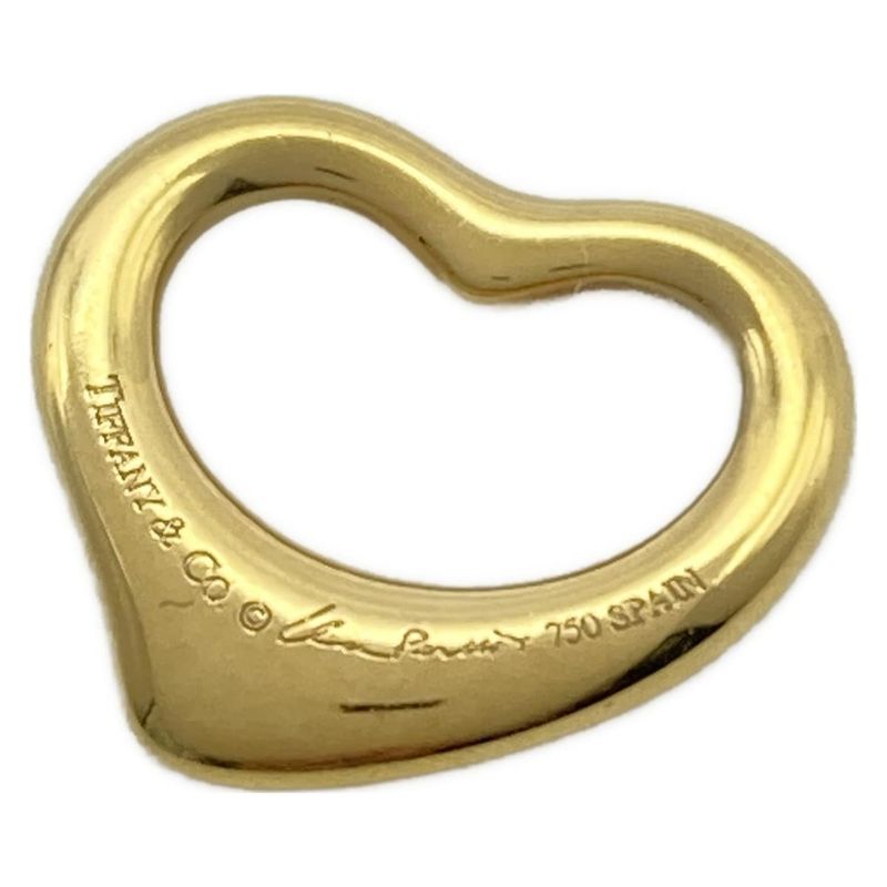 Tiffany & Co Pendant Top Open Heart 18K Yellow Gold