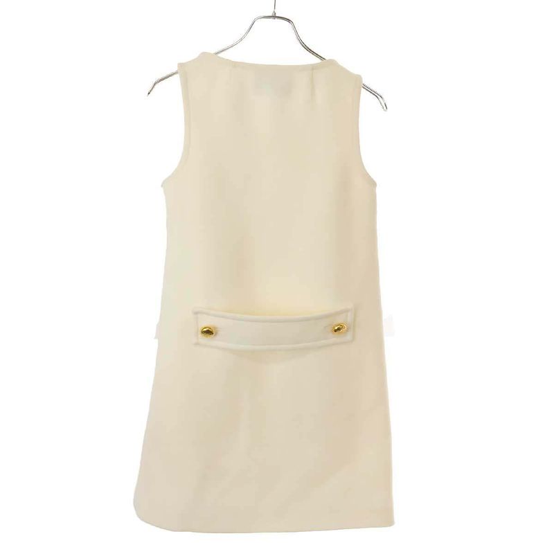 Prada 23aw Natte Mini Dress P3k47e S31 White 36
