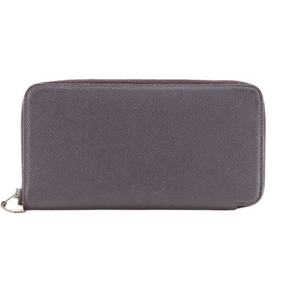 Hermes Azap Long Silk-in Vaux-epson Cassis Purple D Women Long Wallet