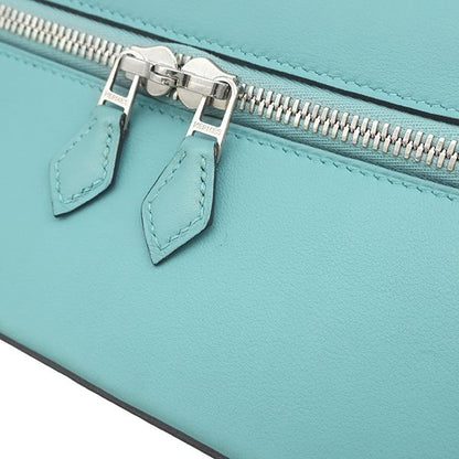 Hermes Handbag Bolide Scles Swift Blue Atoll Silver Hardware Light Blue X