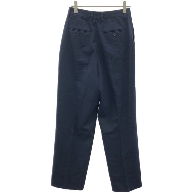 Celine 2 Tuck Cashmere Flannel Trouser Pants 2p519561f Navy 34