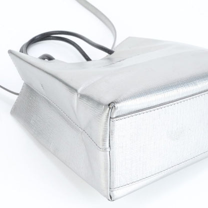 Balenciaga Shopping Tote XXS Leather 2WAY Shoulder Bag Crossbody Silver 597858