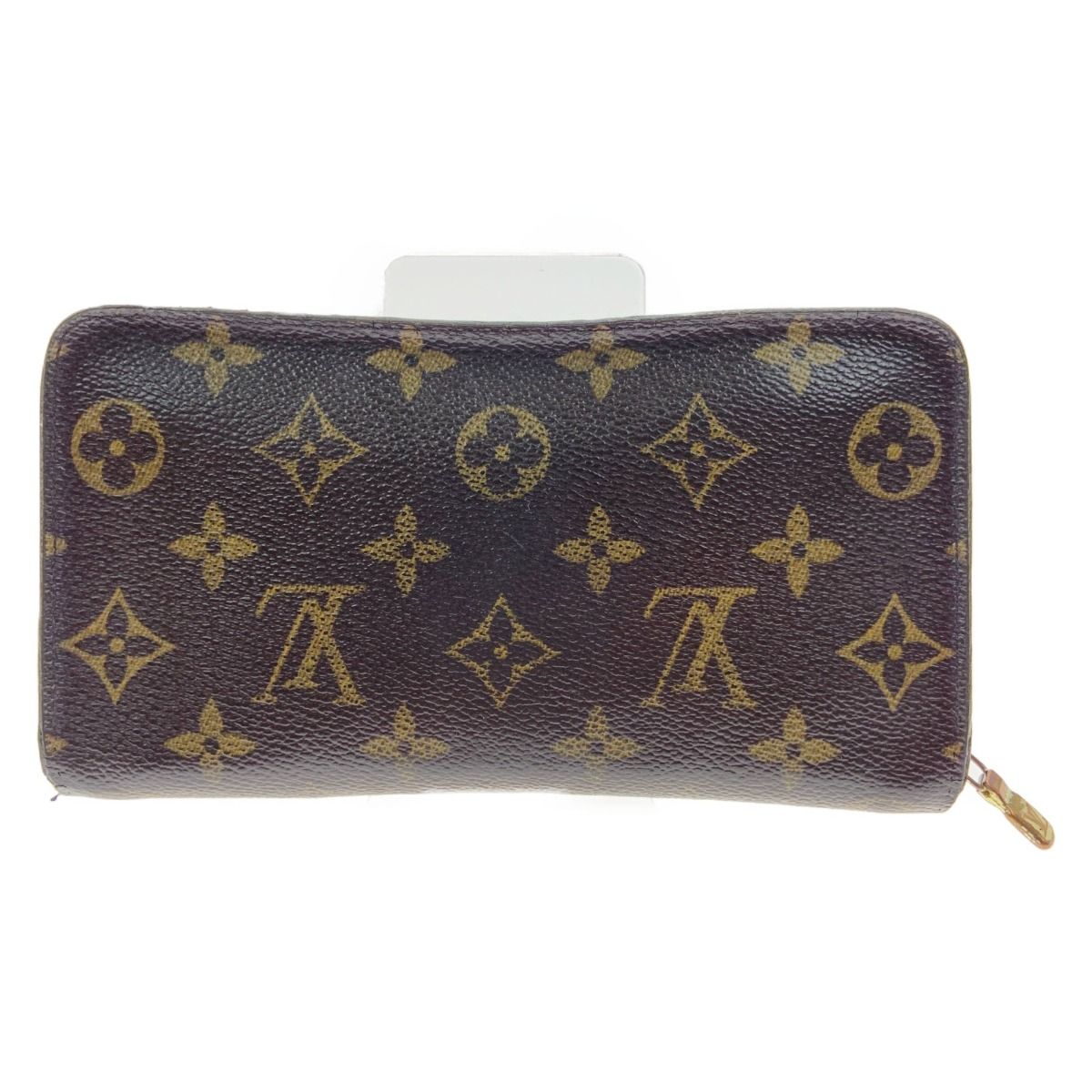Louis Vuitton Monogram Portomone Zip Round Zipper Long Wallet M61727 Brown