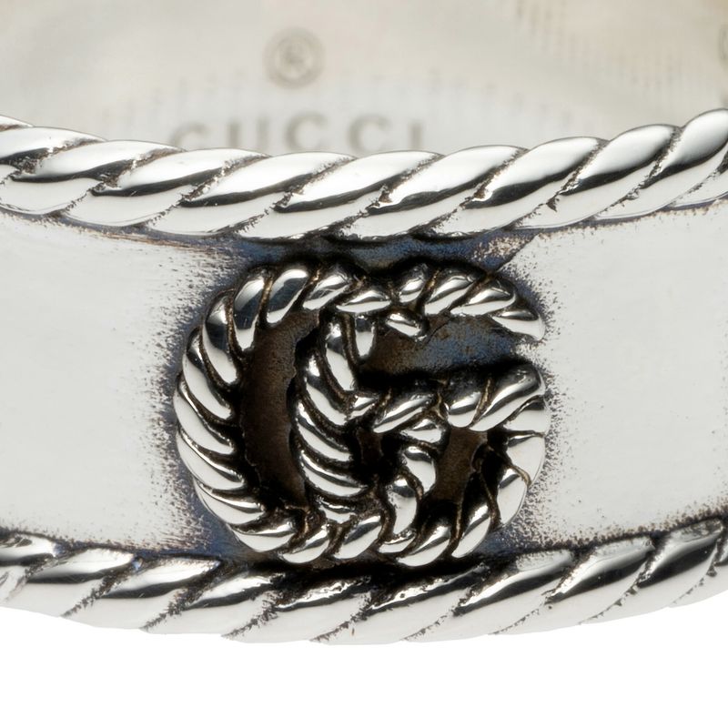 Gucci Ring Double G Silver Black
