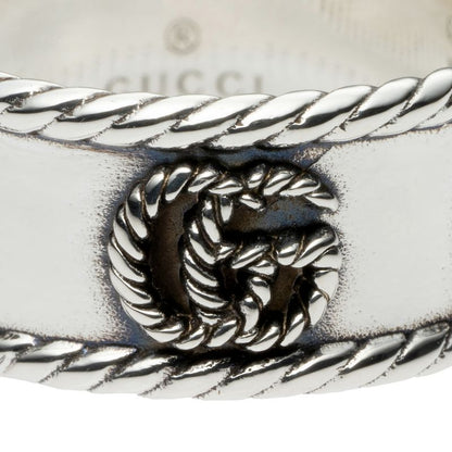 Gucci Ring Double G Silver Black