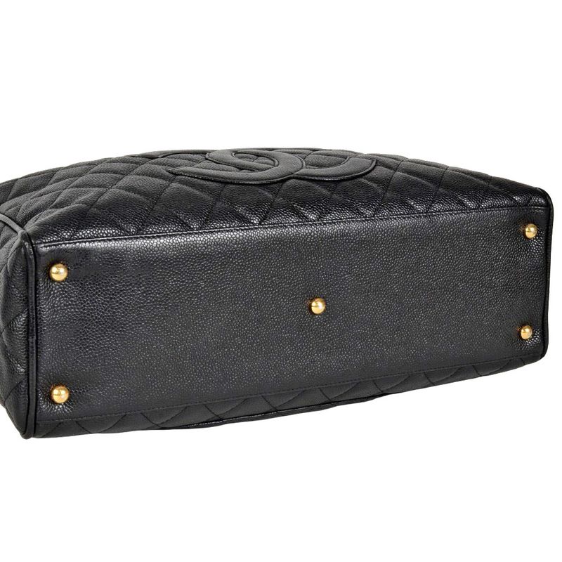 Chanel Coco Mark Matelasse Mini Boston Bag Caviar Skin A20996 Black