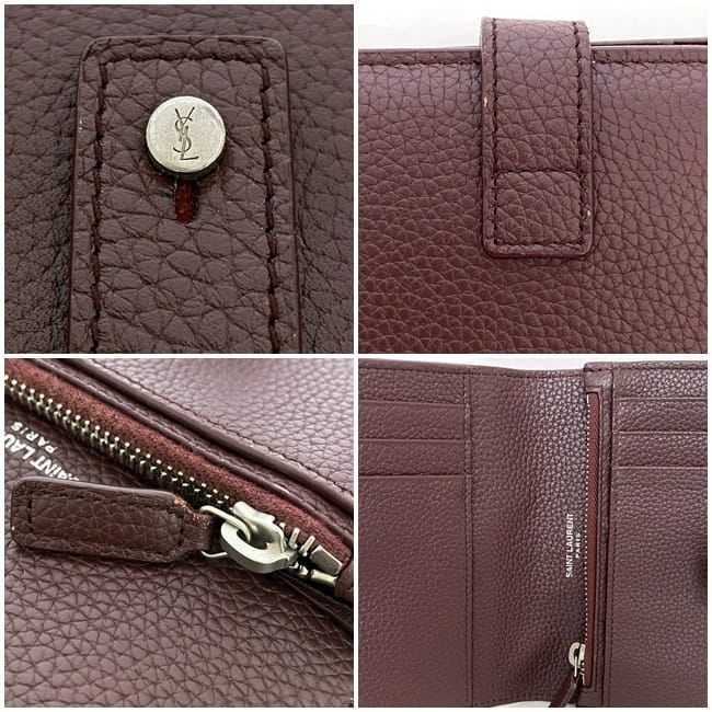 Saint Laurent Bifold Wallet Bordeaux