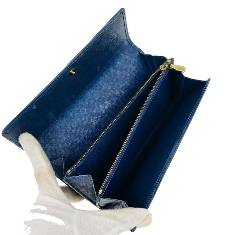 Louis Vuitton 3 Sets Of Wallets Monogram Damier Ebène Epi Leather Brown Blue