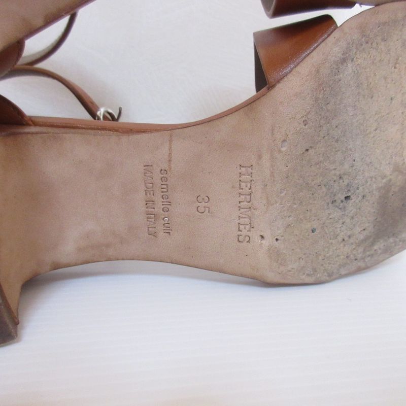 Hermes 2022 Ansan 50 H Cut Detail Chunky Heel Sandals 35 22.5cm (8.86in)