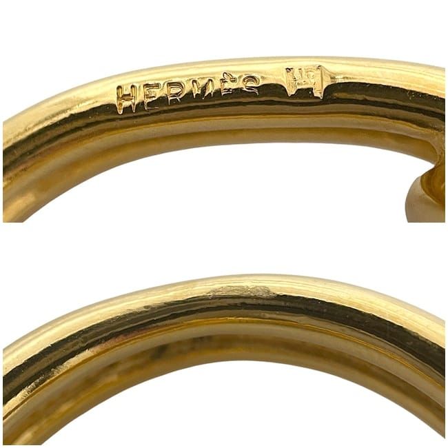 Hermes Scarf Ring Gold Vintage GP Used Hermes