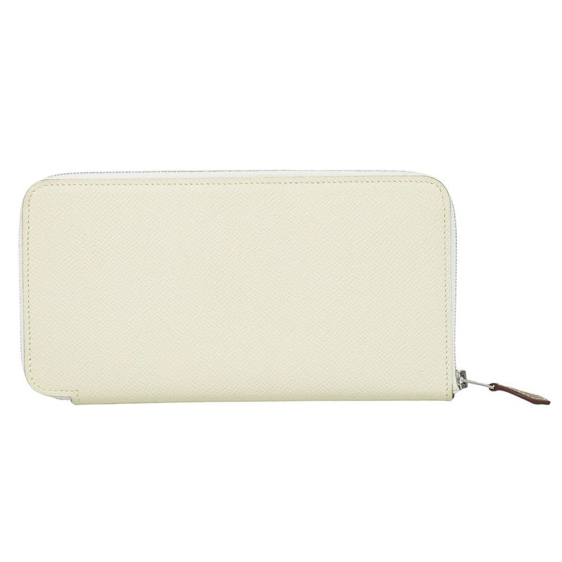 Authentic Hermes Azap Silk Inn Round Zipper Long Wallet U Engraved 2022 Leather