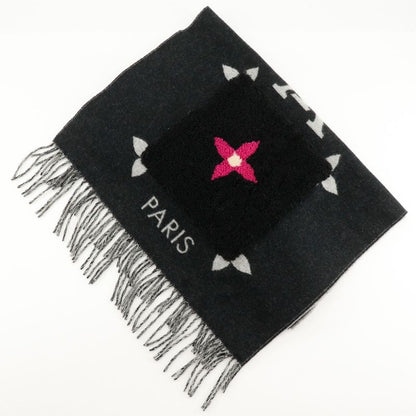 Louis Vuitton Echarpe Cold Reykjavik Mouton Teddy M76567 Cashmere Black Al0230