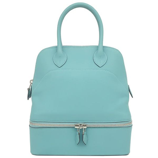 Hermes Handbag Bolide Scles Swift Blue Atoll Silver Hardware Light Blue X