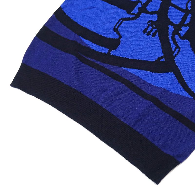 Hermes Short Sleeve Knit Morning Walk 34 Size Blue 2h2645d2 Cashmere