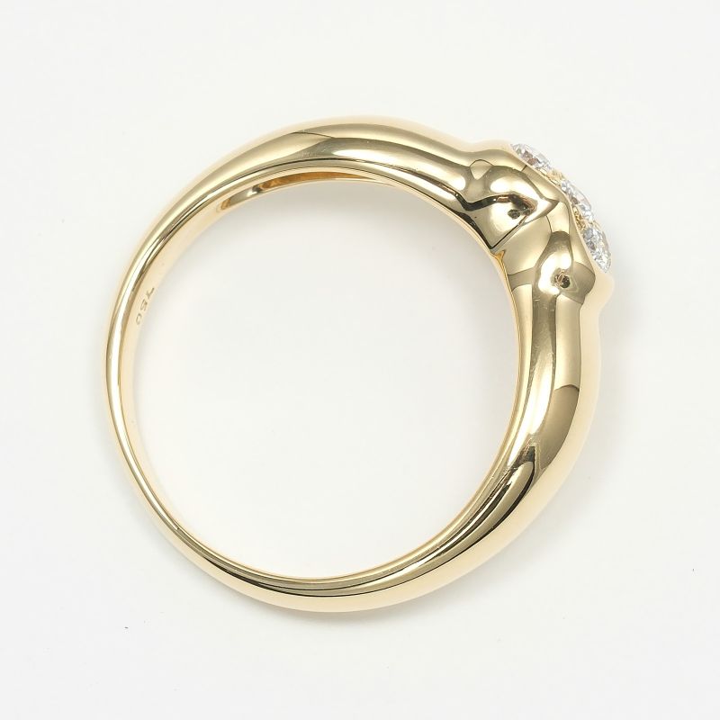 Tiffany & Co Pave Heart 18K Yellow Gold And Diamonds #13 Ladies 3.8g Ring