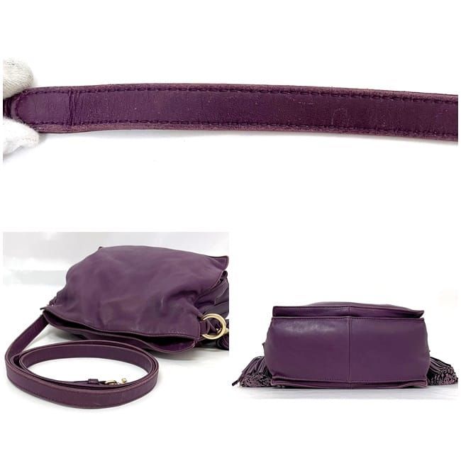 Loewe Shoulder Bag Flamenco Purple 2way Nappa Leather Preowned