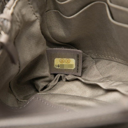 Chanel Half Moon Coco Mark Chain Wallet Shoulder Bag Purple Caviar Skin Women