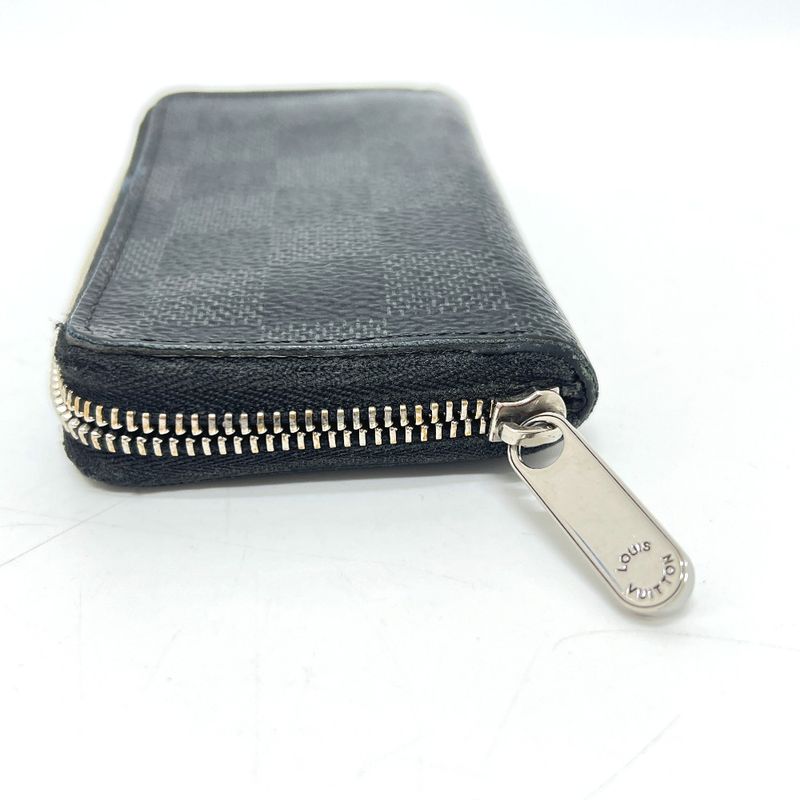 Louis Vuitton Coin Case Graphite Zippy Coin Purse N63076 Damier Graphite Canvas