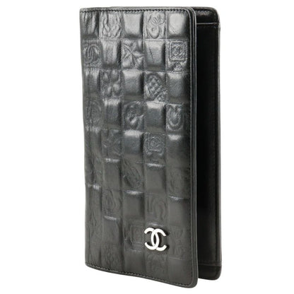 Chanel Icon Coco Mark NO5 Calf Black Ladies Long Wallet