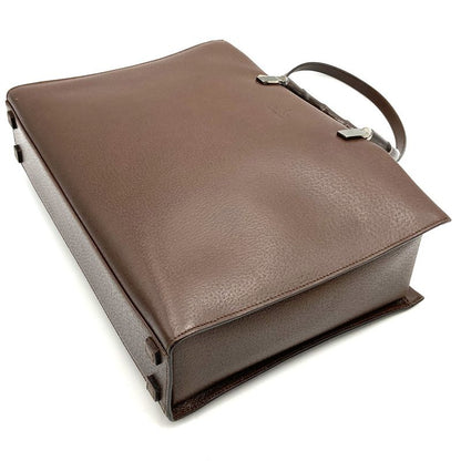 Gucci 002103 Handbag Shoulder Bag Business Bag Leather Brown