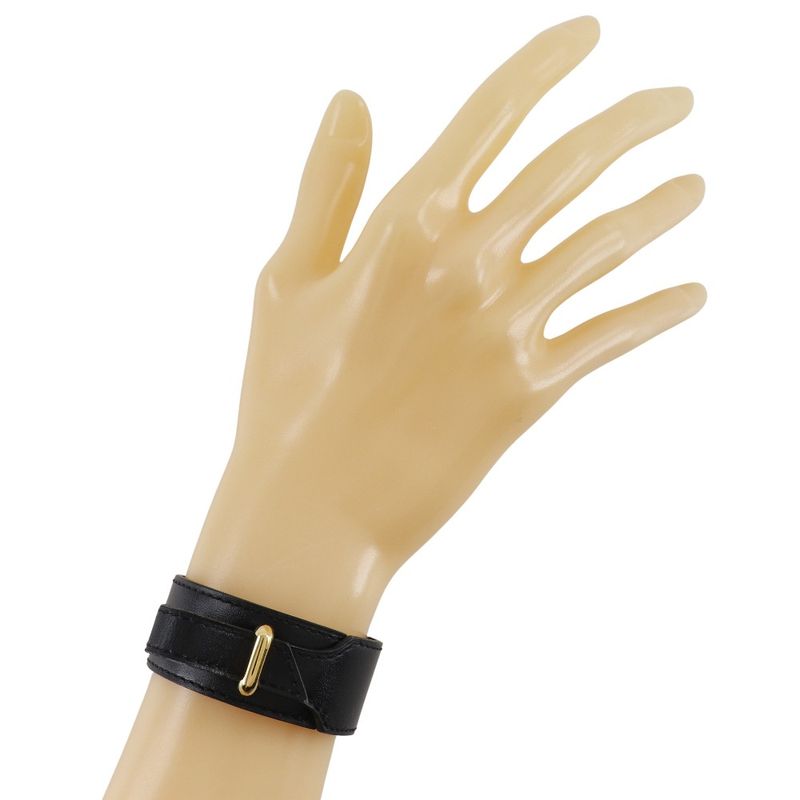 Hermes Box Calf And Gold Plated Black Unisex 9.0g Bracelet