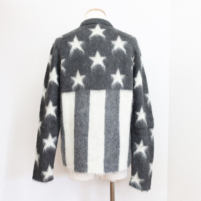 Louis Vuitton American Flag Mohair Knit Sweater - Gray X White Rm192
