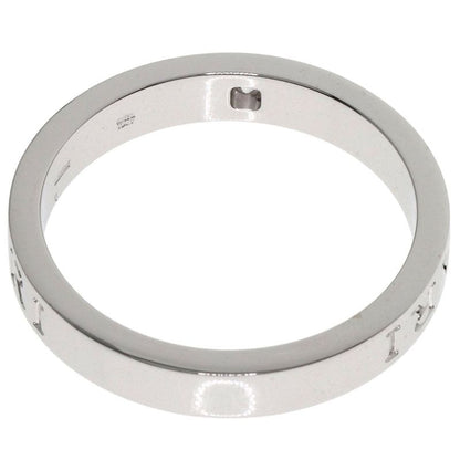 Bvlgari Bulgari Double Logo 1P Diamond Ring 18K White Gold Unisex