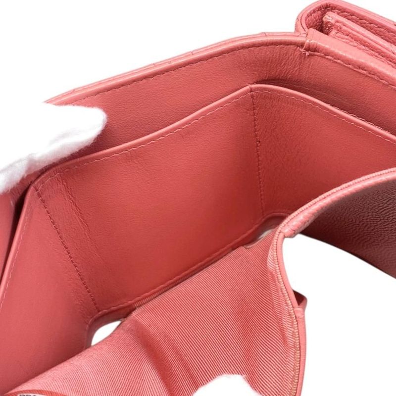 Chanel Trifold Wallet Classic Small Flap Wallet Ap0230 Matelasse Caviar Skin