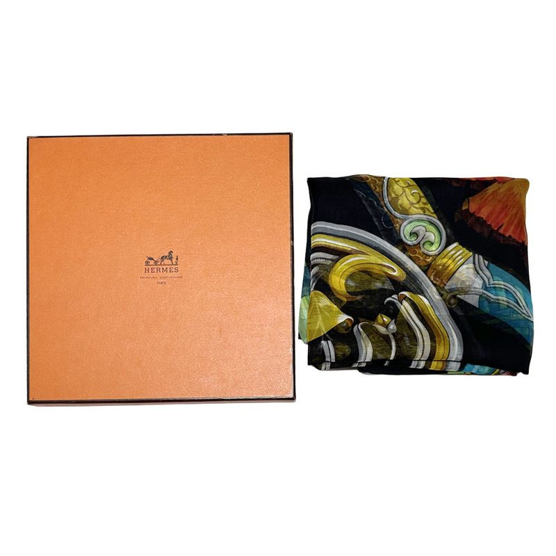 Hermes Scarf Carré 140 Daimyo Princes DU Soleil Levant Daimyo Prince Of The