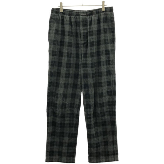 Balenciaga Check Flannel Easy Pants 534295 Tem20 Black and Gray 46