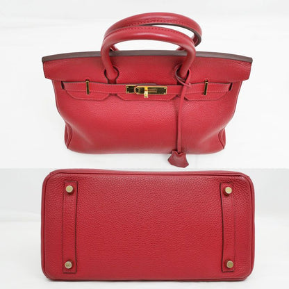 Hermes Birkin 30 Tote Bag Red Togo A Stamp Manufactured In 2017 Gold