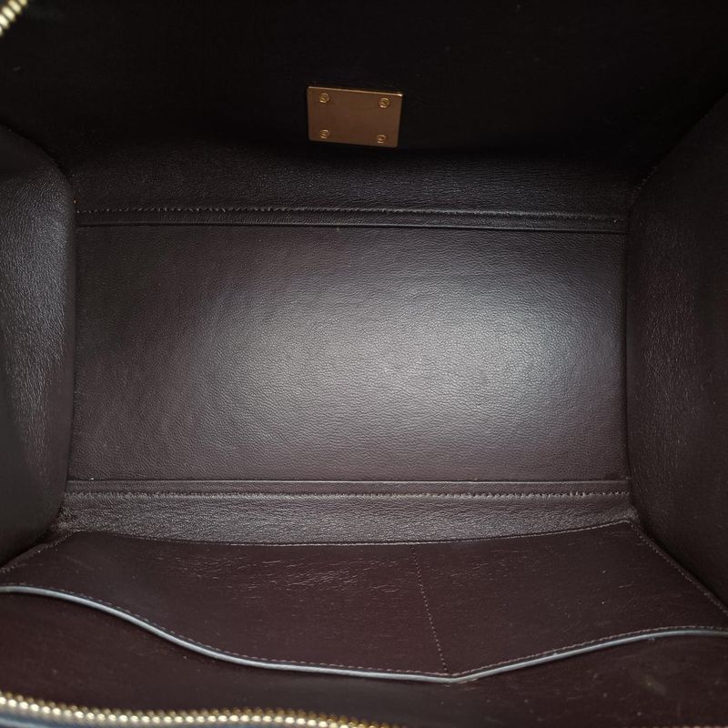 Celine Trapeze Small Beige X Black X Blue Leather X Suede W-vp-2155 W-mm-2175